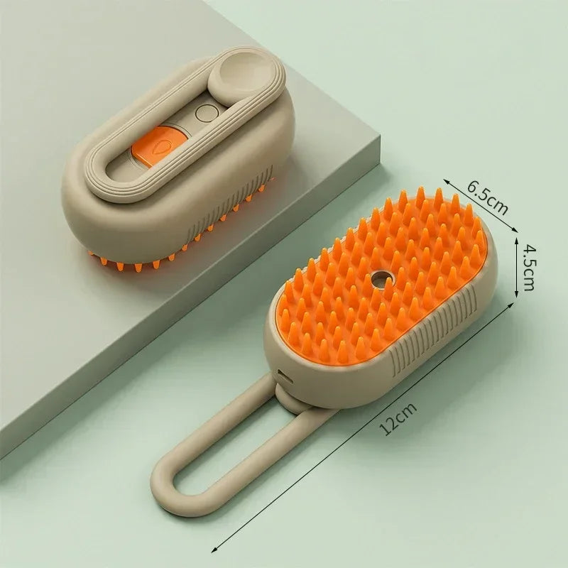 Furmyra SteamGroom Brush close-up showing fine and coarse brush heads