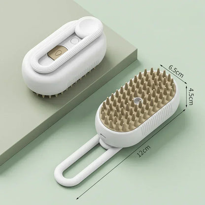 Furmyra SteamGroom Brush captures loose fur from cats and dogs